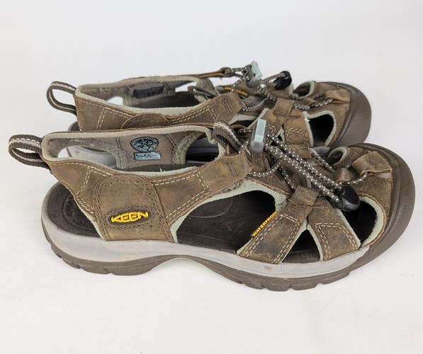 KEEN Venice H2 Womens Size: 7 Brown Waterproof Leather Hiking Sport Sandals