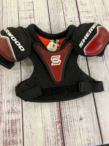 Large Youth Sher-Wood Code Encrypt 1 Shoulder Pads (Used)