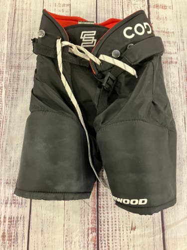 Black Youth Large Sher-Wood Code Encrypt 1 Hockey Pants (Used)
