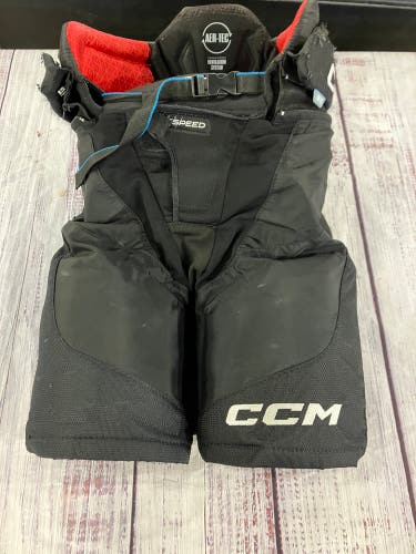Black Junior Medium CCM JetSpeed FT6 Hockey Pants (Used)