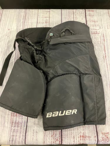 Black Junior Medium Bauer Nexus N7000 Hockey Pants (Used)