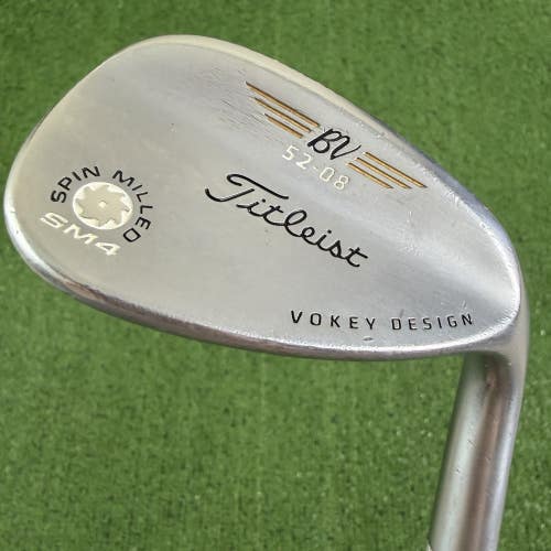 Titleist Vokey SM4 Spin Milled 52 08 Gap Wedge Tour Chrome 35.5