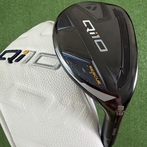 TaylorMade Qi10 3 Hybrid 19 3H Fujikura Ventus Blue TR HB 7-S Stiff Flex 40.5