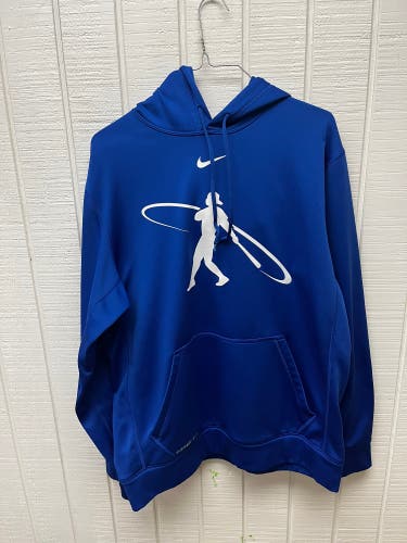 Nike Baseball Therma-Fit Hoodie Men’s Medium Blue Griffey Logo Sweatshirt Sporty