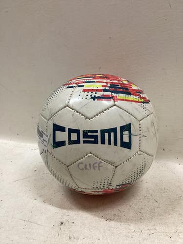 Used COSMO All Size Soccer Ball White And Red 4 11725-S000503981
