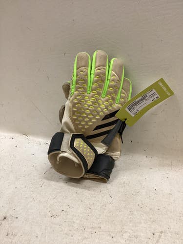 Used Adidas PREDATOR Soccer Goalie Gloves White And Green 5 11725-S000504070
