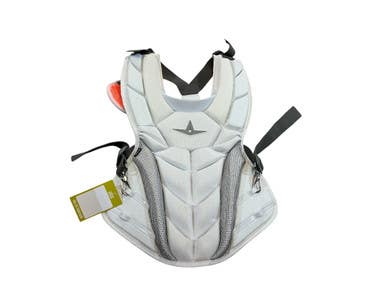 Used All-Star PAIGE HALSTEAD Catchers Chest Protector White Intermed 11873-S000242814
