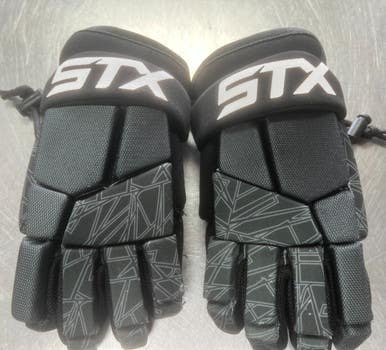 Used STX GLOVES Lacrosse Gloves Junior Black SM 11497-S000159145