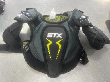 Used STX STALLION 200 PLUS Lacrosse Shoulder Pads Black SM 11497-S000159144
