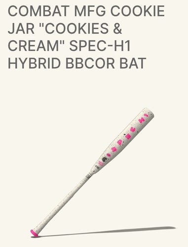2026 Combat Spec H1 Hybrid BBCOR Certified Bat (-3) 30 oz 33" (New)