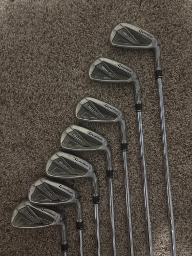 TaylorMade SIM2 MAX Right Handed Iron Set Stiff Flex (7 Clubs) #5 - #9, PW, GW (Used)
