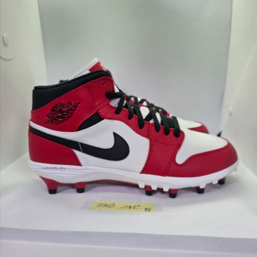 Air Jordan 1 TD Mid Retro Chicago 2019 Football Cleats sz 10.5 / AR5604-106 NEW