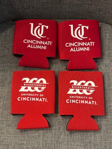 University of Cincinnati Bearcats Alumni Koozies Lot of 4 New