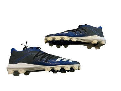 Used Adidas BB/SB Cleats White/Black/Royal Senior 10 11873-S000241642