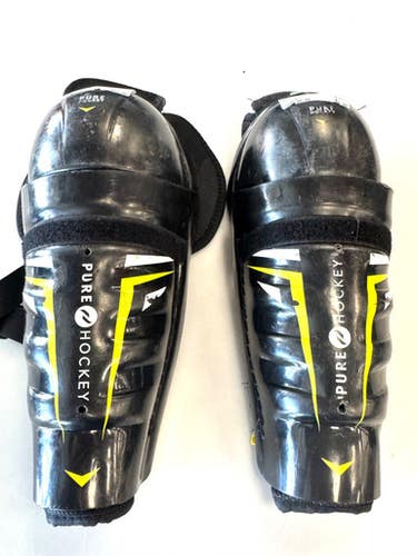 Used Pure Hockey UK Junior Shin Guards Black 10" 11860-S000311167