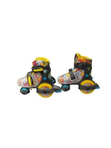 Used RollerDerby FUN ROLL Child Rec Fitness Skates Yellow Adjustable 11847-S000036659