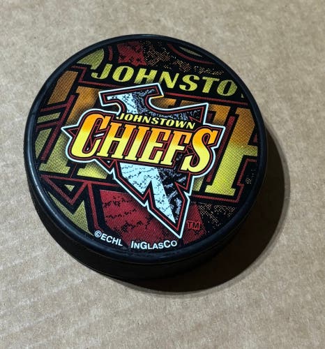 Johnstown Chiefs ECHL Souvenir Hockey Puck Brand New
