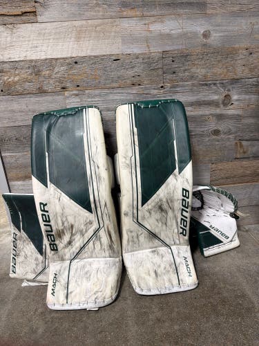 Green 32" Senior Bauer Supreme Mach Goalie Full Set Regular Pro Stock (Used)