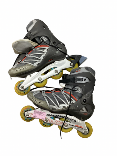Used Salomon INLINE SKATES Senior Rec Fitness Skates Grey Senior 10 11613-S000185036