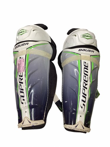 Used Bauer SUPREME ONE80 Senior Shin Guards White 15" 11613-S000185023