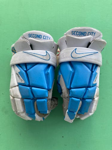 Blue Nike Vapor Elite Lacrosse Gloves (Used)