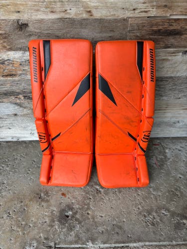 Orange 26" + 1" Junior Warrior Ritual G7 Goalie Leg Pads