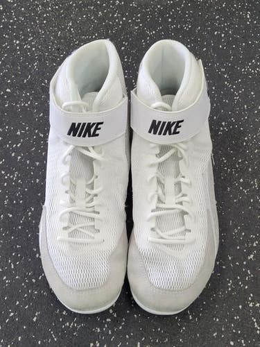 Used Nike SPEEDSWEEP VIII Wrestling Shoes White Senior 7.5 11849-S000041388