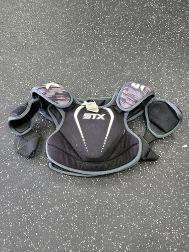Used STX STALLION 75 Lacrosse Shoulder Pads Black SM 11849-S000041378