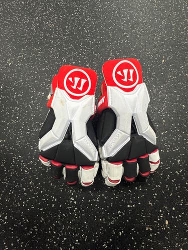 Used Warrior BURN PRO Lacrosse Gloves Mens Black MD 11849-S000041432