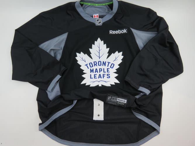 Reebok Toronto Maple Leafs Authentic Team Iussed NHL Practice Hockey Jersey 58 Black