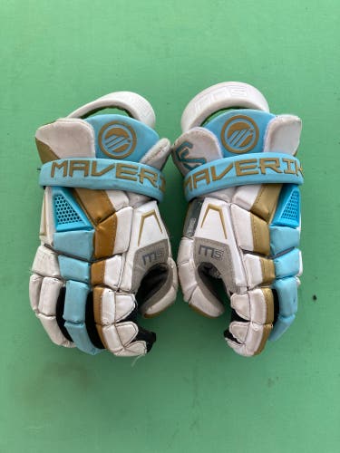Blue Maverik M5 Lacrosse Gloves (Used)
