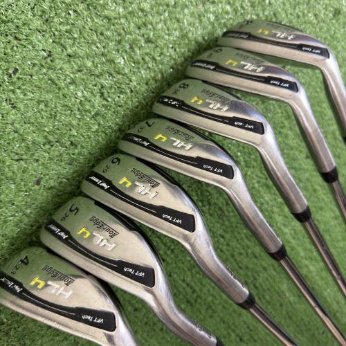 Tour Edge HL4 Iron-Wood Hybrid Set 4-PW KBS Tour 90 Regular Flex Left Handed