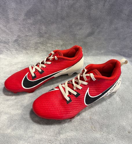 Red Men's Size M 12.0 (W 13.0) Adult Nike Vapor Edge Speed 360 Low Top Footwear Molded Cleats (Used)