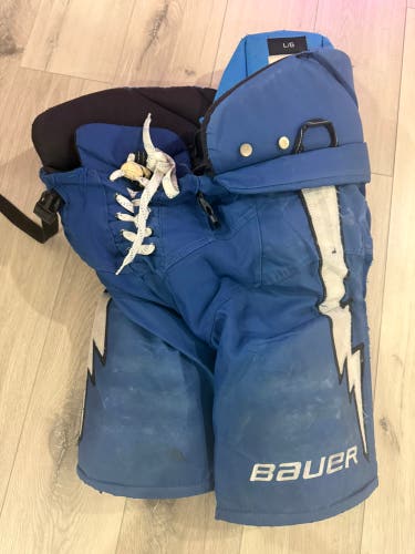 Tampa Bay Lightning Senior XL Bauer Pro Hockey Pants (Used)