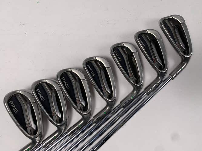 Ping G25 Iron Set 5-PW+GW Green Dot 2* Up CFS Stiff Steel Mens RH Midsize Grips