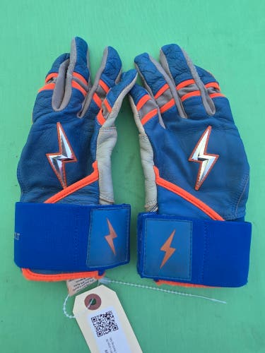 Blue Youth Large Bruce Bolt Batting Gloves