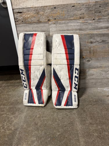Blue 28" Junior CCM Revolution 595 Goalie Leg Pads (Used)
