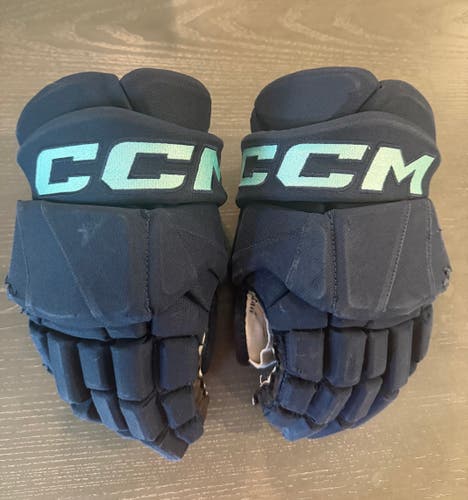 CCM JetSpeed FT1 Pro Stock Hockey Gloves 14" Navy Blue KRAKEN 0764