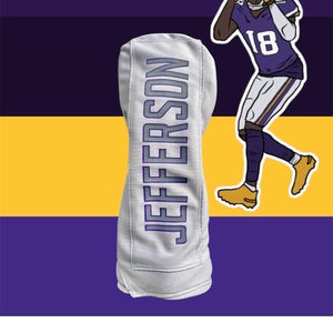 Justin Jefferson Minnesota Vikings Golf Fairway Wood Head Cover