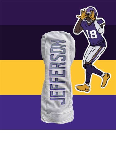 Justin Jefferson Minnesota Vikings Golf Fairway Wood Head Cover