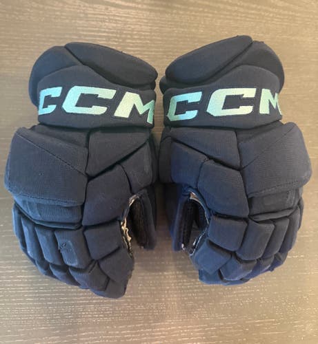 CCM JetSpeed FT8 Pro Stock Hockey Gloves 13” Navy Blue KRAKEN 0775