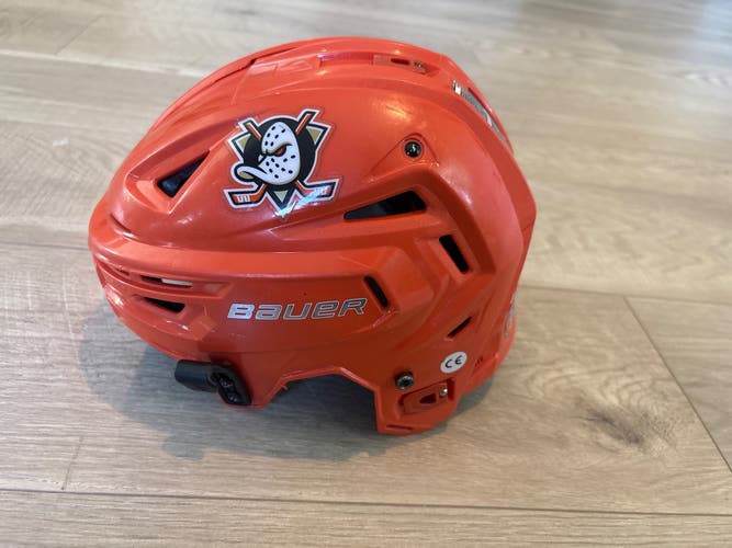 Small Bauer Re-Akt 155 Orange Helmet- missing parts (Used)