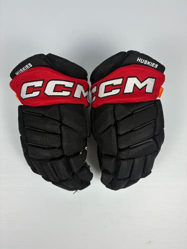 Used 13" CCM HGPJSPP Pro Stock Hockey Gloves - Black/Red