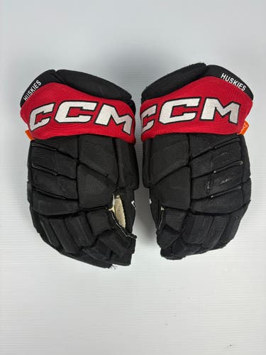 Used 13" CCM HGPJSPP Pro Stock Hockey Gloves - Black/Red