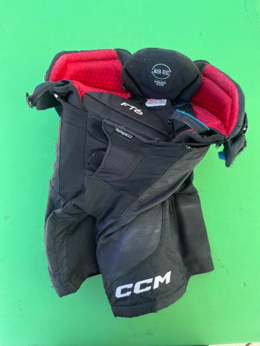 Black Junior Medium CCM JetSpeed FT6 Pro Hockey Pants