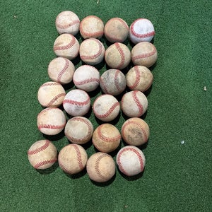 48 used leather baseballs. Good seams great BP balls