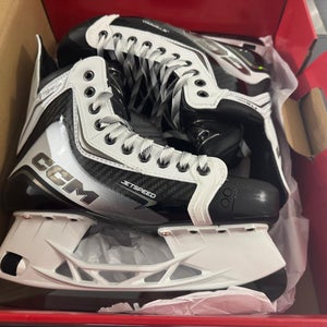 White 2026 CCM JetSpeed FT8 Pro Hockey Skates Regular Width Pro Stock 7.5 (New)