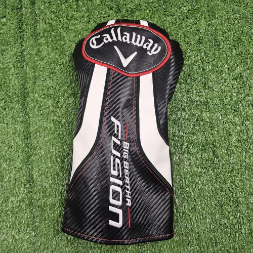 Callaway Big Bertha Fusion Driver Headcover Golf Club Head Cover Black Red White