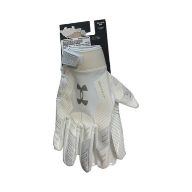 Used Under Armour RECEIVER GLOVES FB Gloves White 2X 11859-S000031835