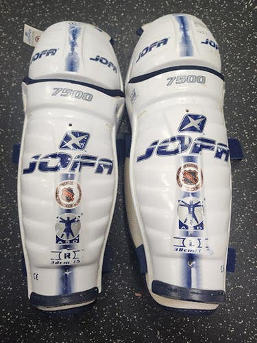 Used Jofa 7500 Senior Shin Guards White 20" 11849-S000041291